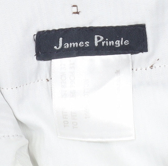 James Pringle Men's Brown Corduroy Straight Trousers 34W 29L