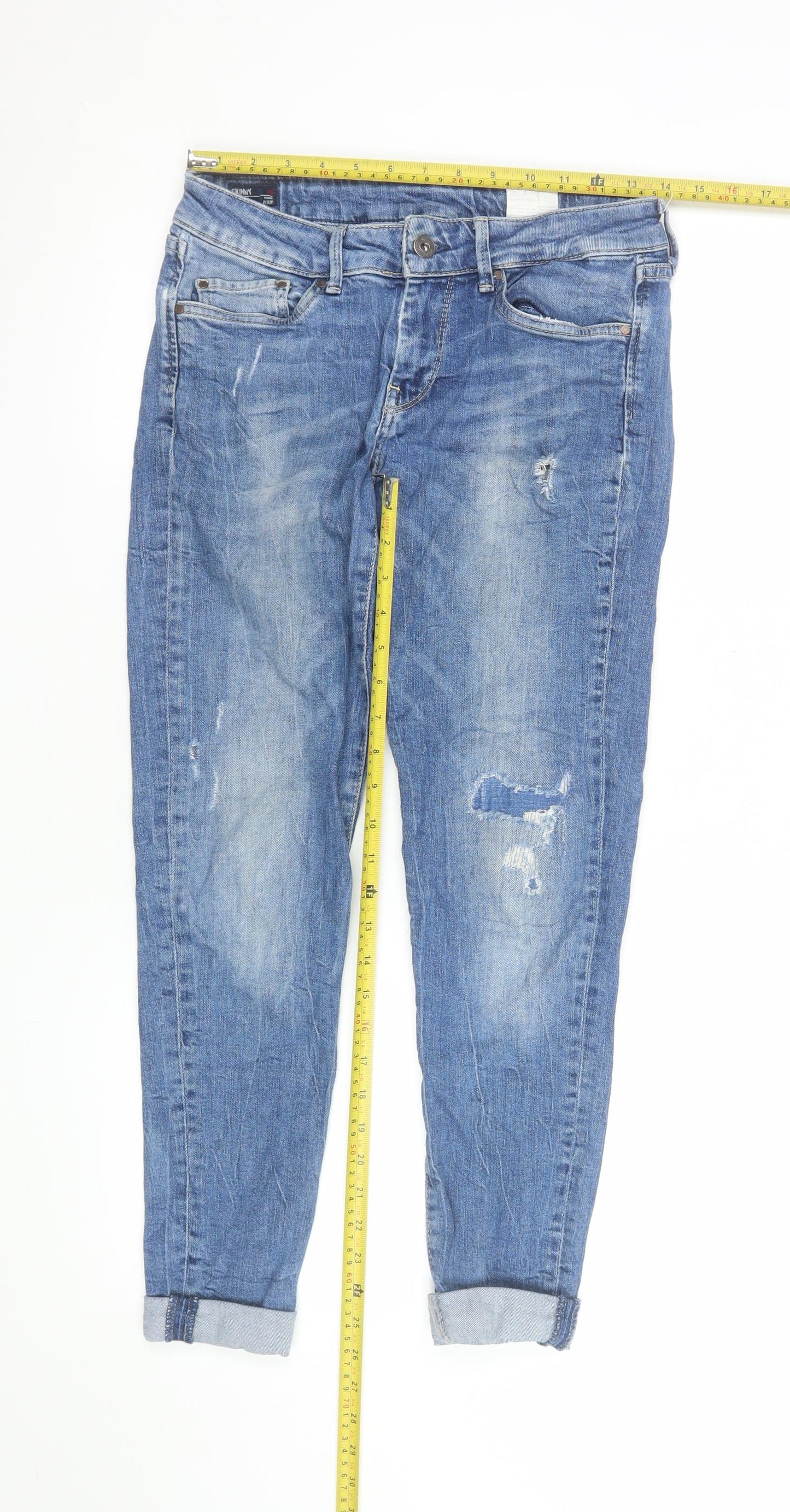 Pepe Jeans Women's Blue Mid Rise Skinny Pixie Jeans Size 10
