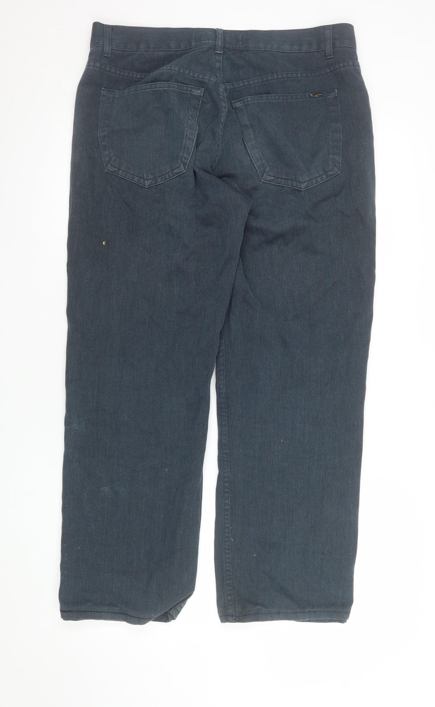 Next Men's Blue Loose Fit Cotton Blend Jeans 34S Classic Casual Trousers