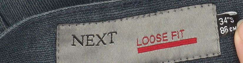 Next Men's Blue Loose Fit Cotton Blend Jeans 34S Classic Casual Trousers