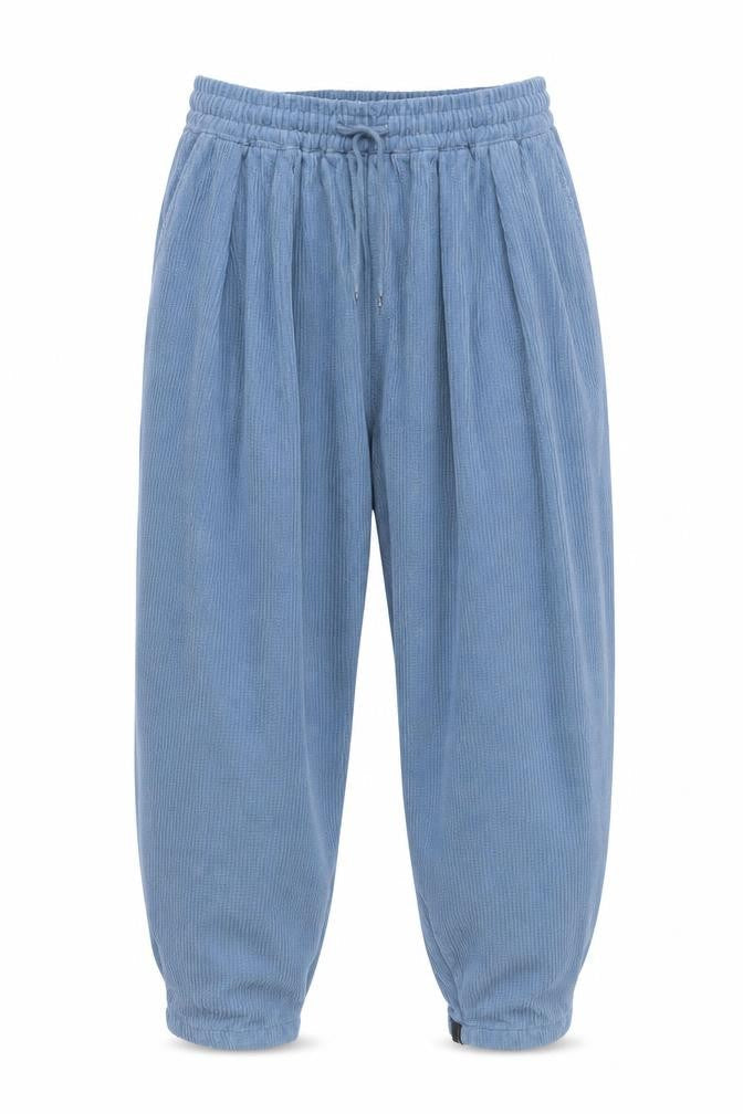 ChArmkpR Men's Blue Corduroy Relaxed Jogger Trousers 2XL