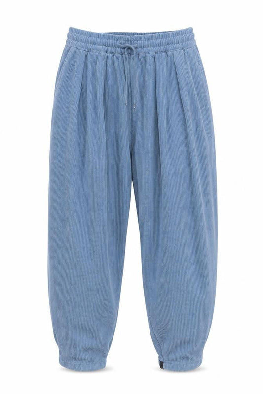 ChArmkpR Men's Blue Corduroy Relaxed Jogger Trousers 2XL