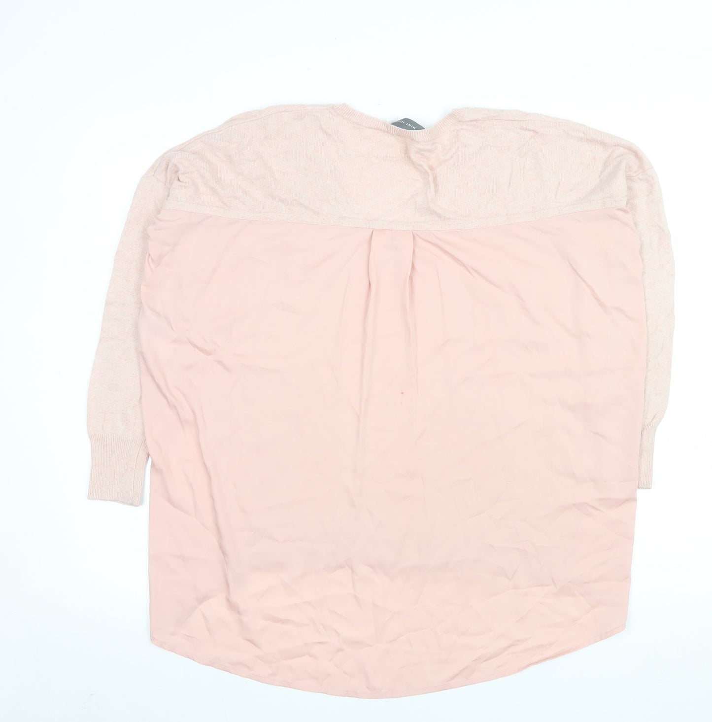 Mint Velvet Women's Pink V-Neck Long Sleeve Tunic Blouse Size S