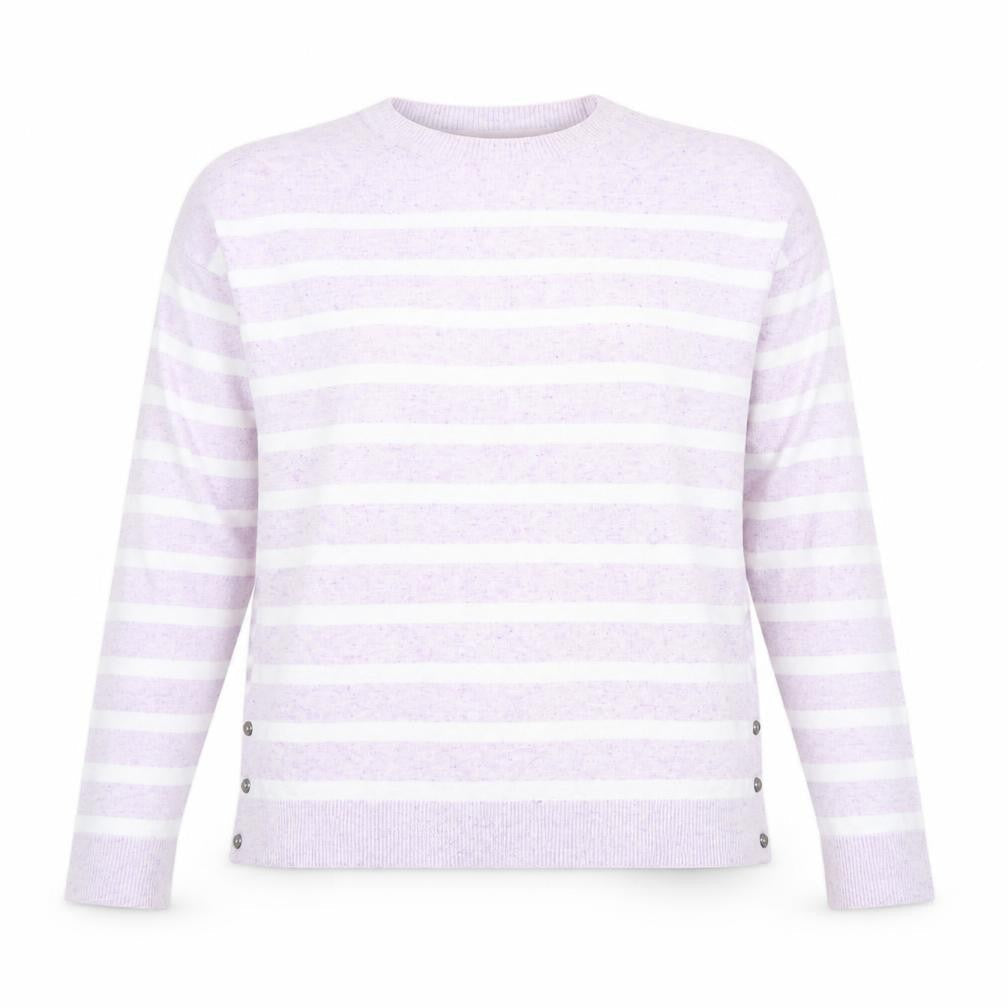 FatFace Womens Purple Striped Cotton Long Sleeve Blouse Size 12