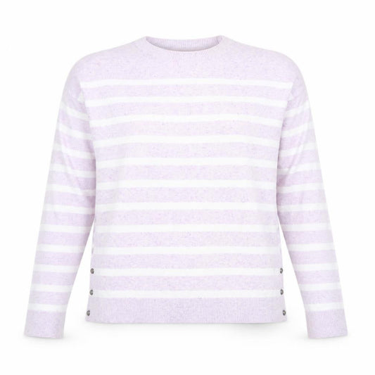 FatFace Womens Purple Striped Cotton Long Sleeve Blouse Size 12
