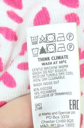 Marks and Spencer Women’s Pink Knit Crew Neck Short Sleeve T-Shirt Size 8