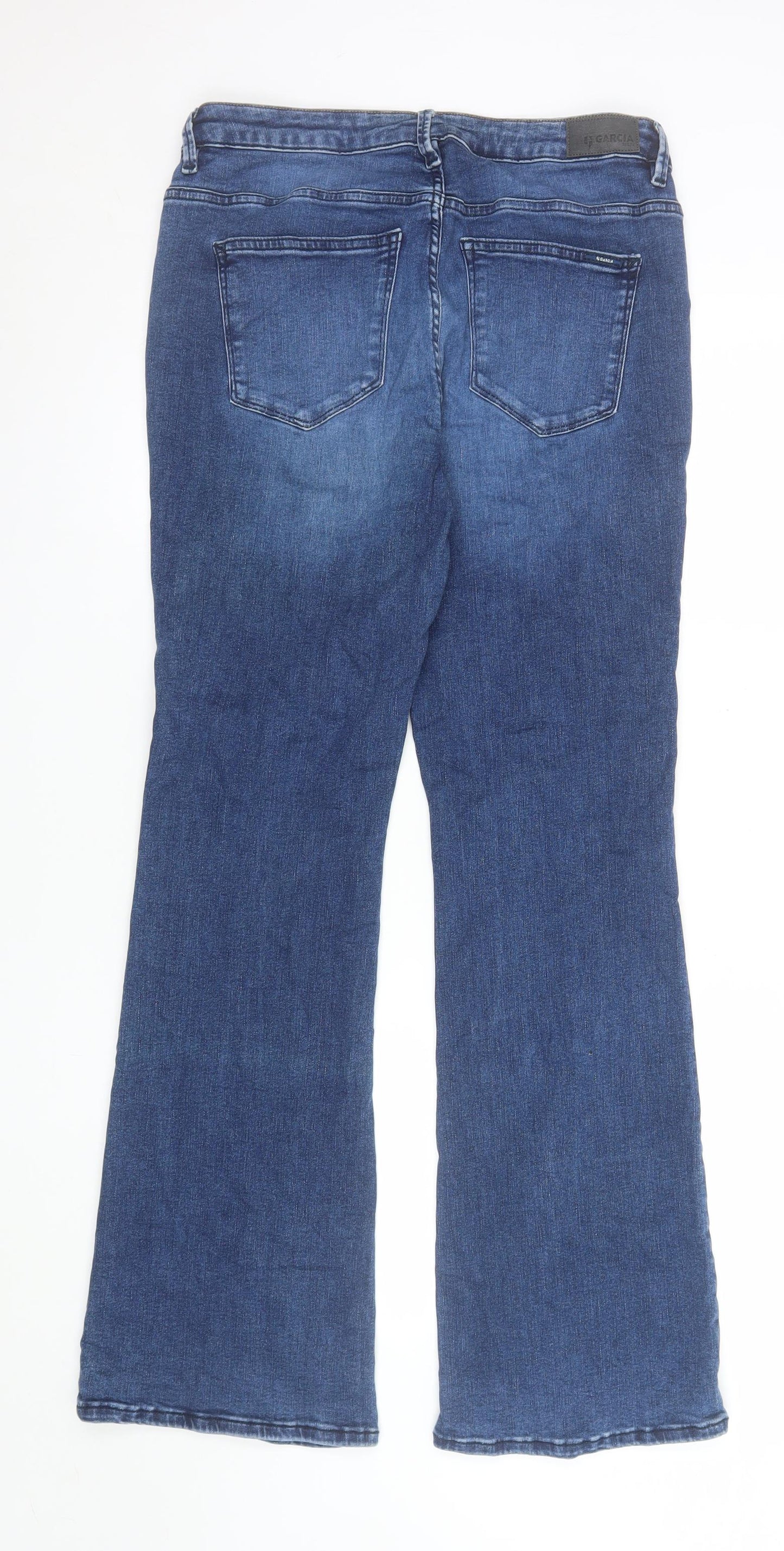 Garcia Jeans Womens Blue High Waist Flared Jeans W32 L32