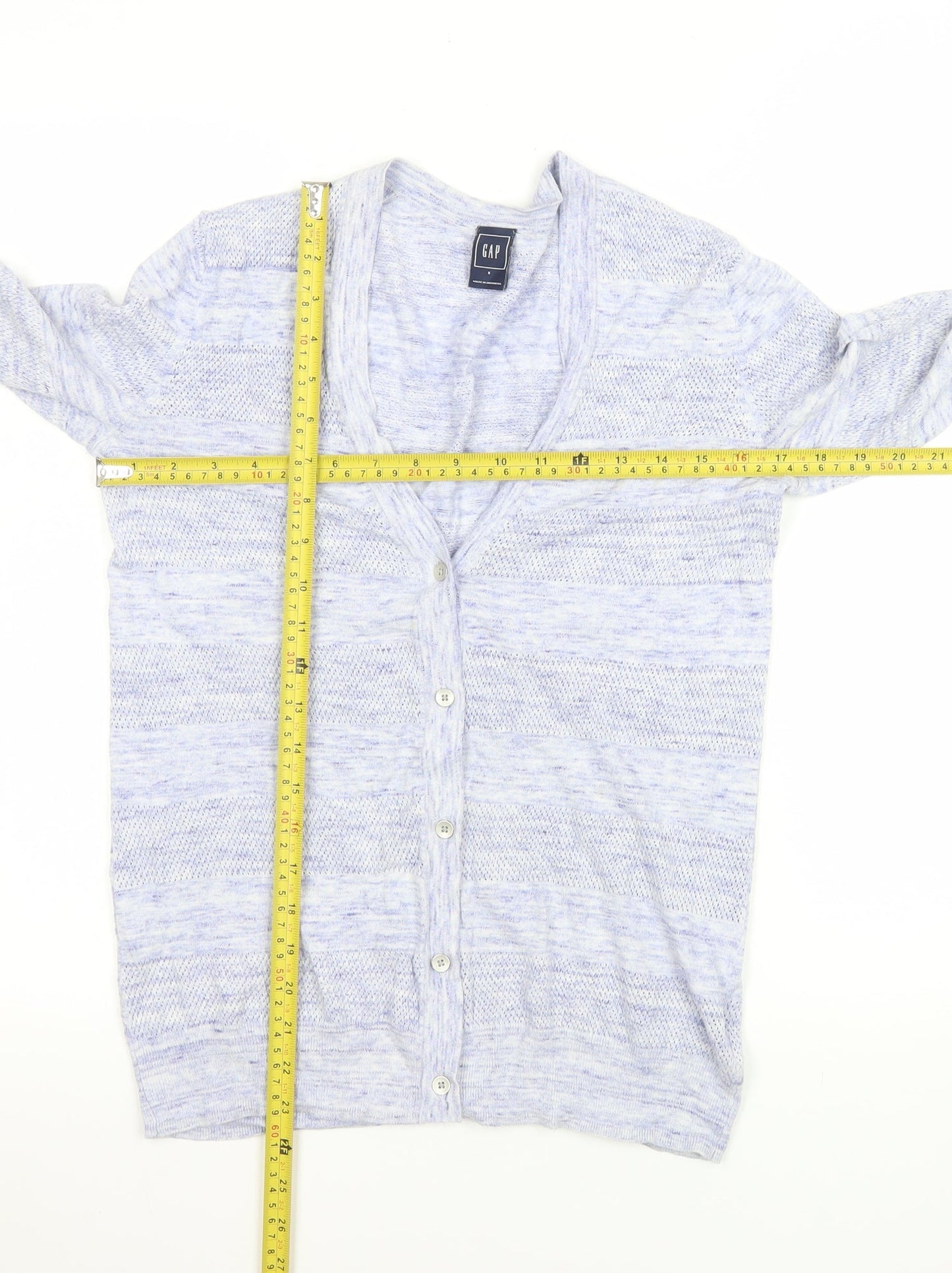 GAP Women’s Blue Lightweight V-Neck Cotton Cardigan Size S