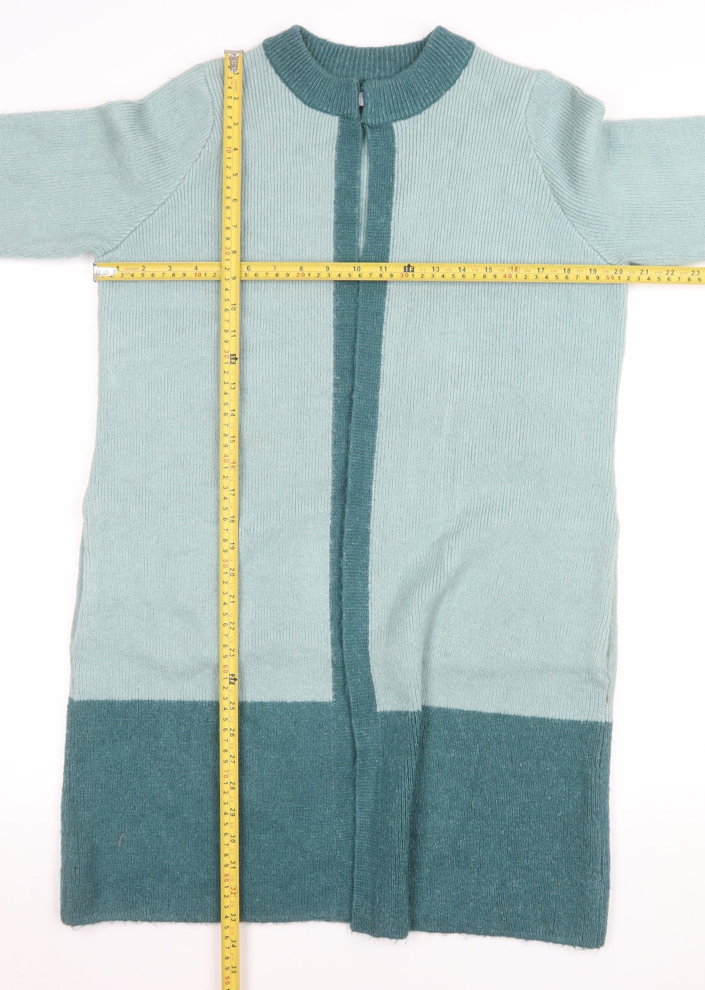 Cotton Traders Women's Green Size 10 Long Knit Cardigan