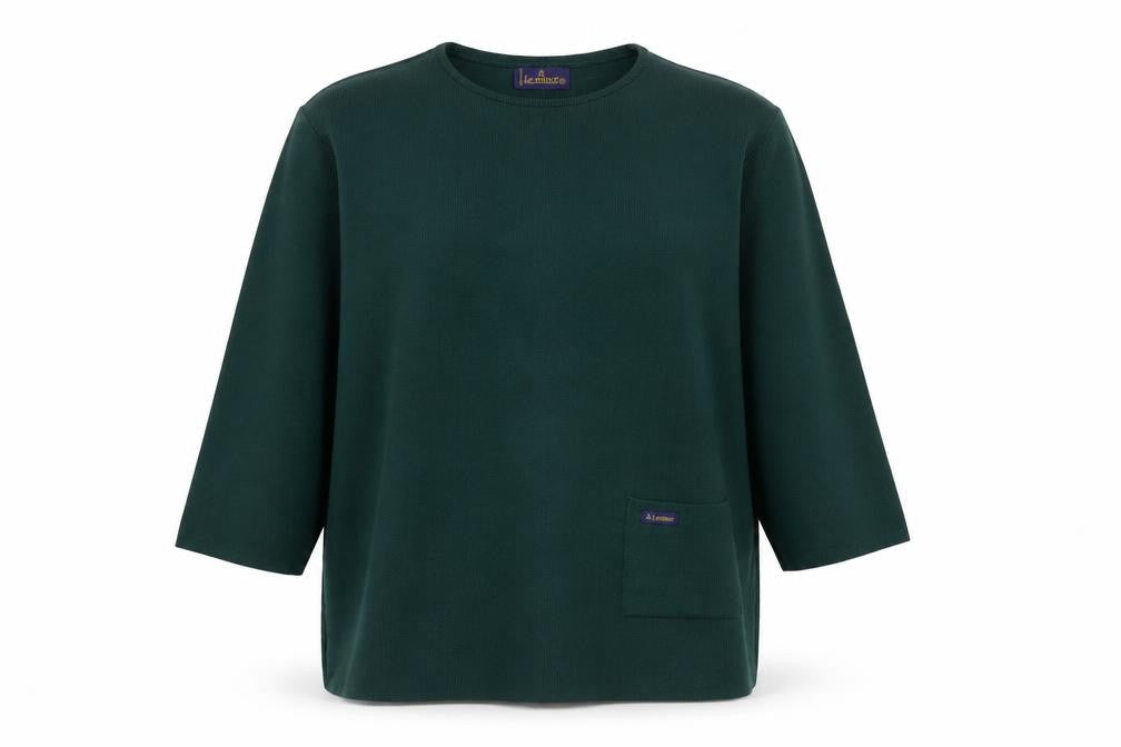 Le Minor Women Green Wool Acrylic Crew Neck Pullover Jumper Size 20