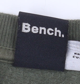 Bench Men's Green Pullover Crew Neck Logo Sweatshirt Size M