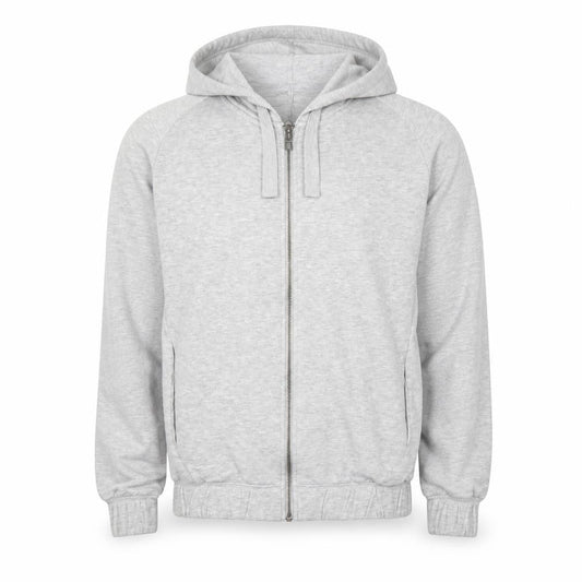 Next Men’s Grey Hooded Full Zip Cotton Jacket M