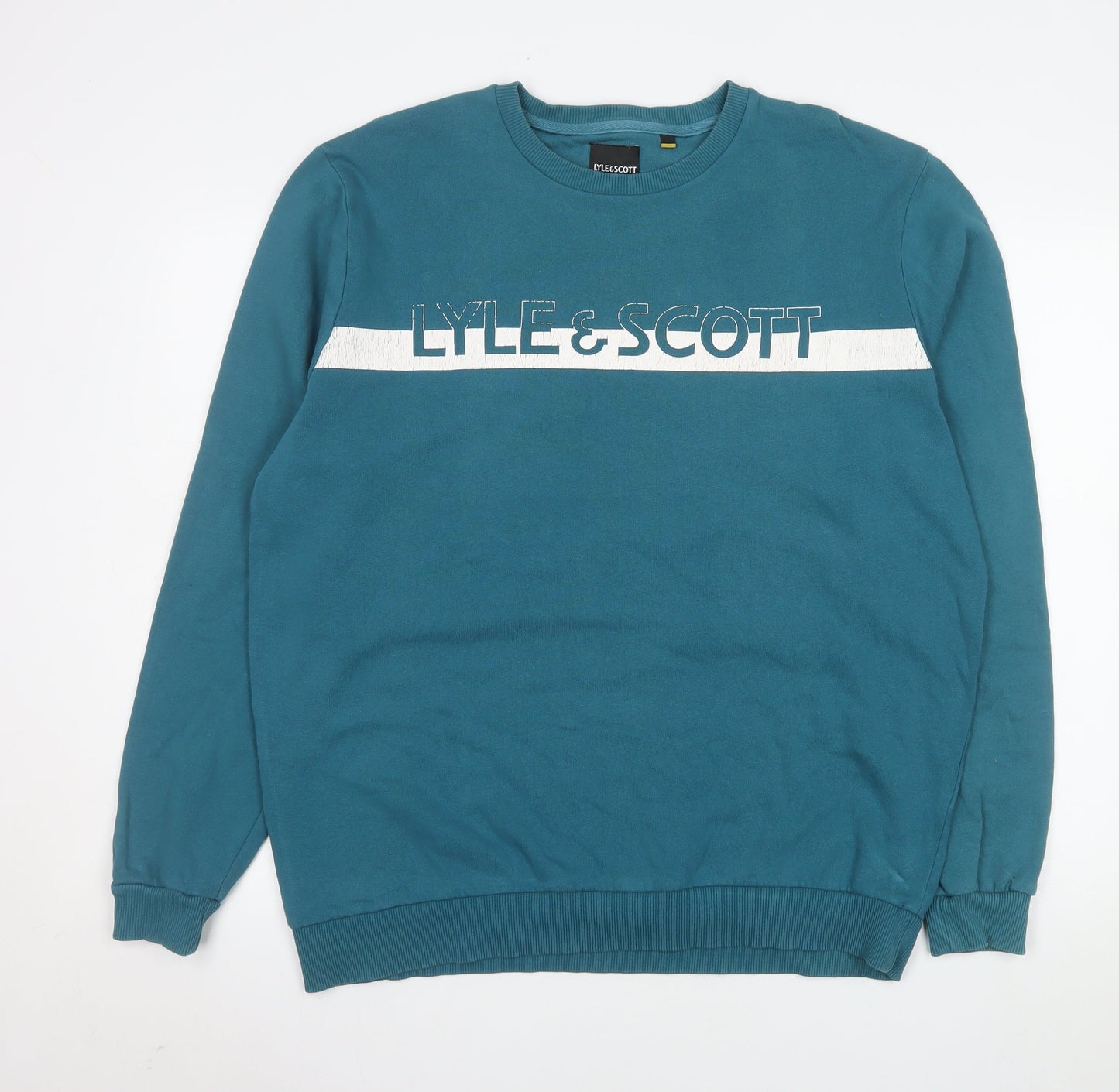 Lyle & Scott Men's Blue XL Pullover Sweatshirt Crew Neck Cotton