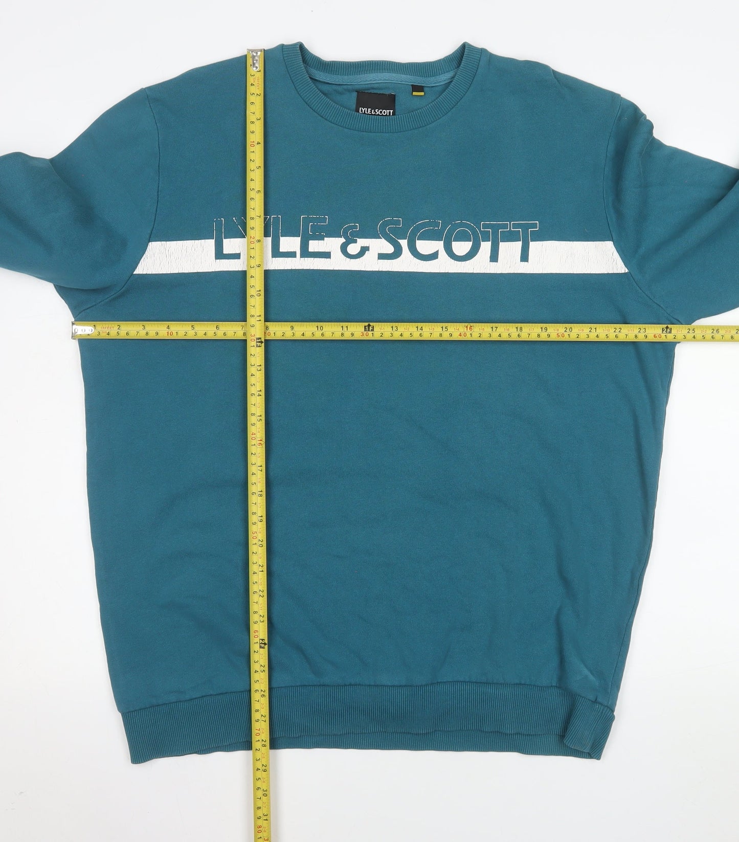 Lyle & Scott Men's Blue XL Pullover Sweatshirt Crew Neck Cotton