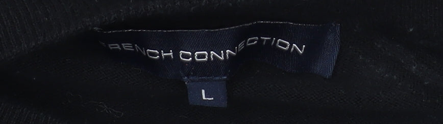 French Connection Women's Black Studded Long Sleeve Jumper Size L