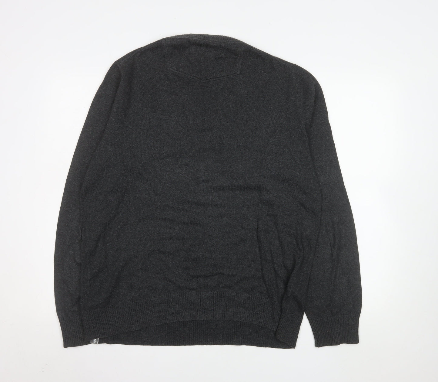 FatFace Men's Grey Cotton Cashmere Crew Neck Jumper L