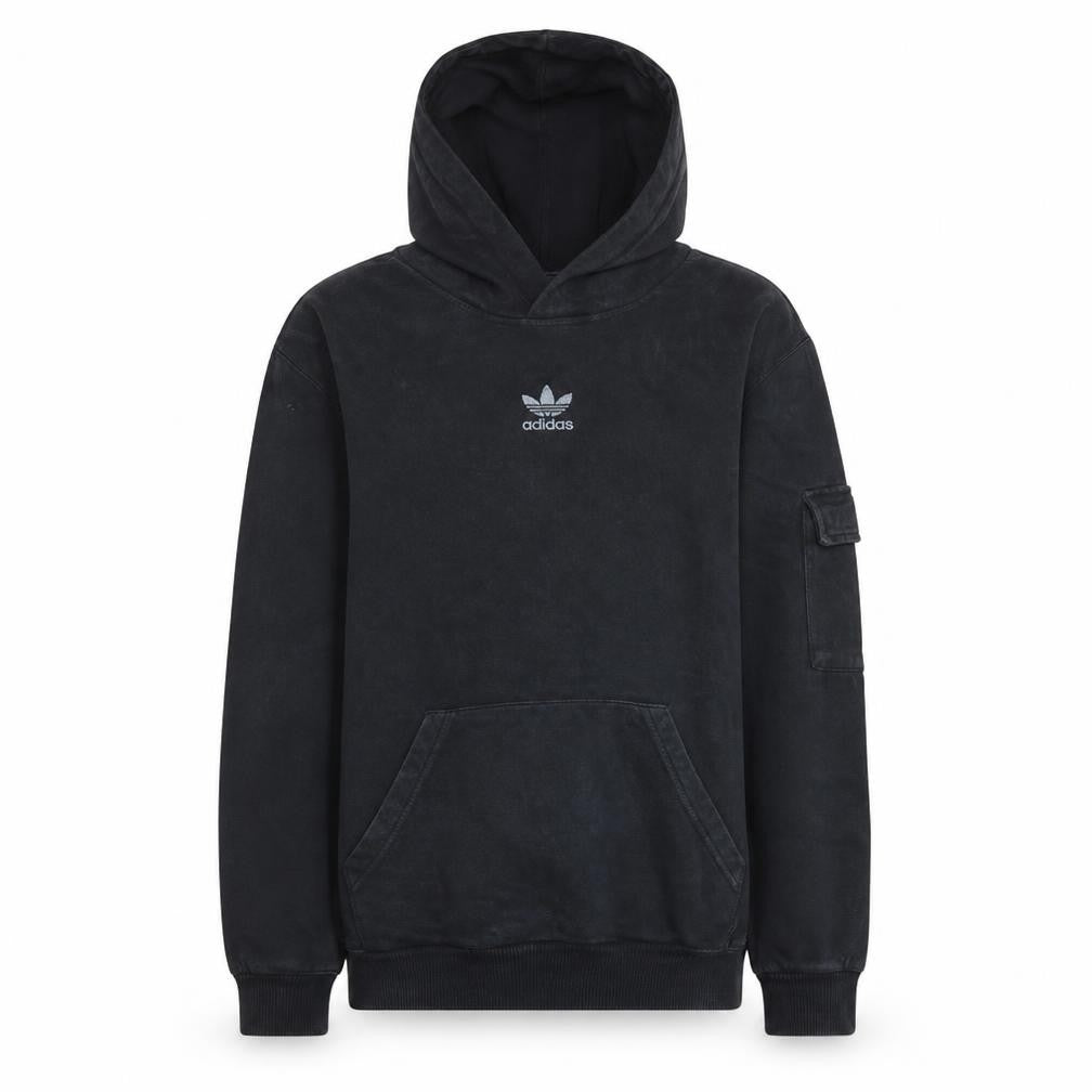 Adidas Boys Black Pullover Fleece Hoodie 13-14 Years Regular Fit