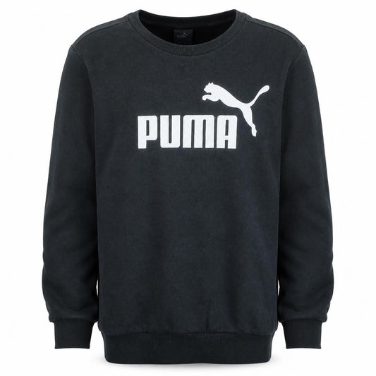 Puma Men's Black S Pullover Logo Sweatshirt Classic Sportswear