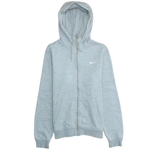 Nike Men's Grey Full Zip Fleece Hoodie S Regular Fit