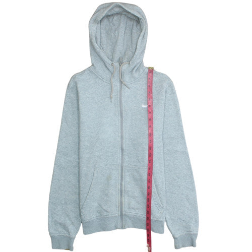 Nike Men's Grey Full Zip Fleece Hoodie S Regular Fit