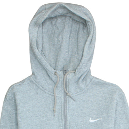 Nike Men's Grey Full Zip Fleece Hoodie S Regular Fit