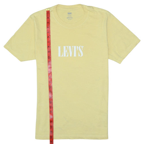 Levi's Men's Yellow Relaxed Fit Cotton Crew Neck T-Shirt Size XS
