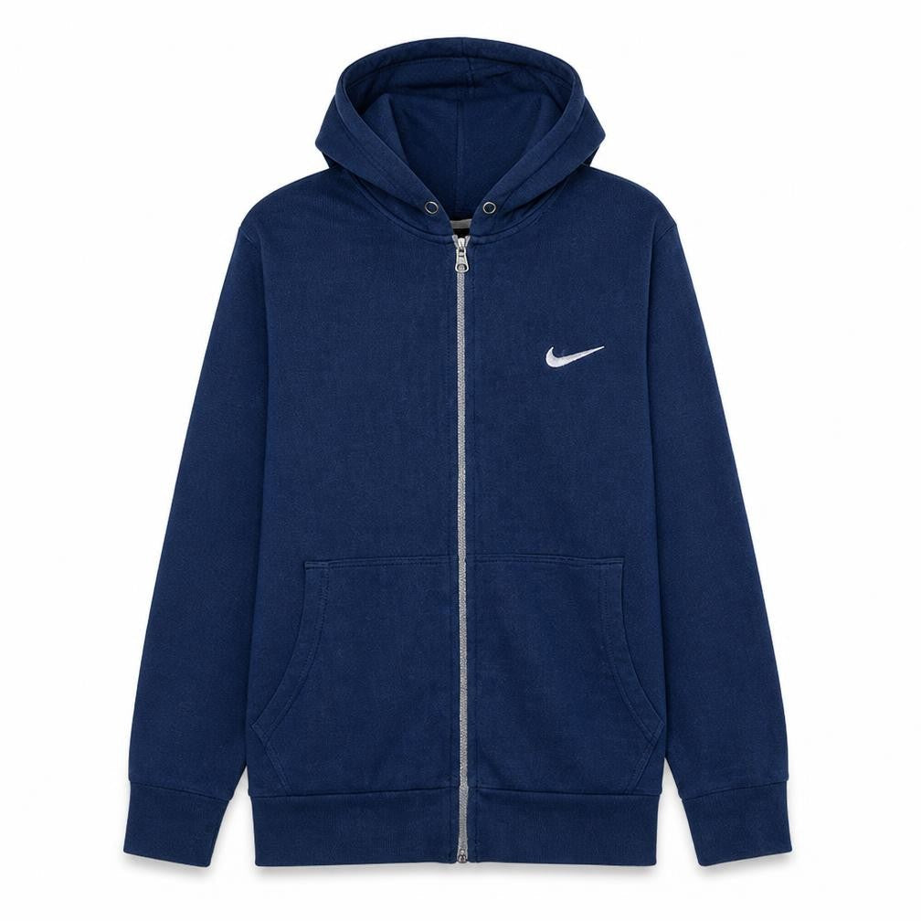 Nike Men Blue Full Zip Hoodie S Lightweight Knit Sweatshirt