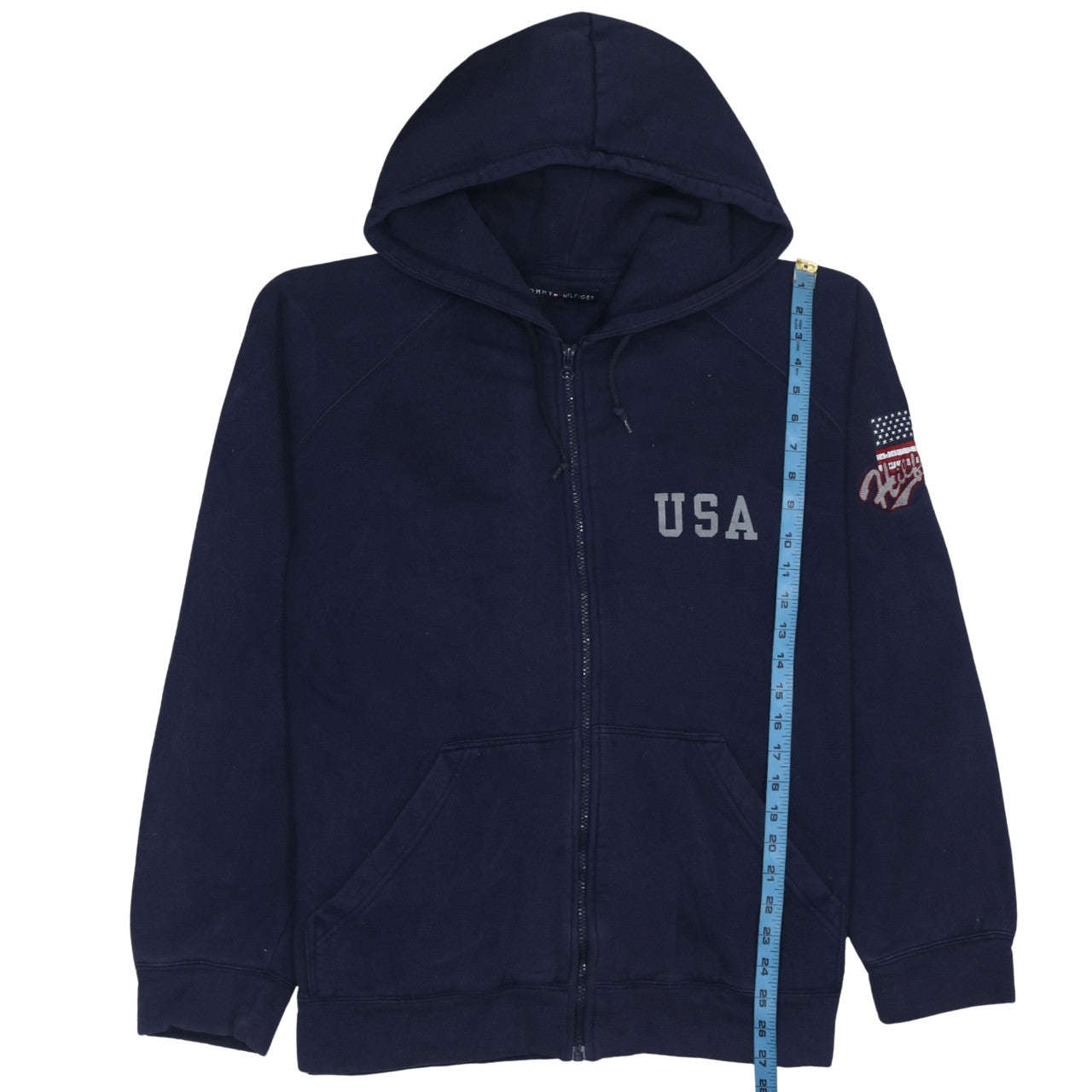 Tommy Hilfiger Men's Blue Full Zip USA Hoodie XL