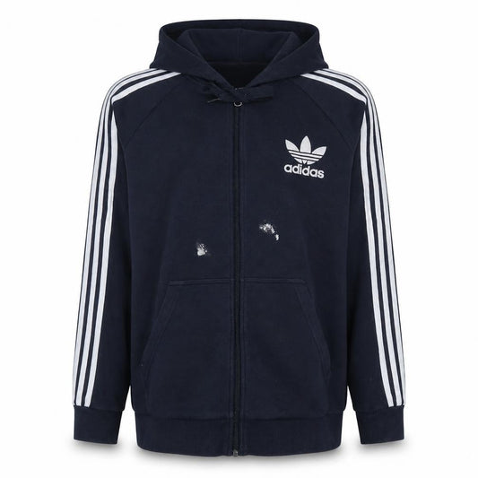 Adidas Men’s Blue Full Zip Hoodie Size M Sportswear