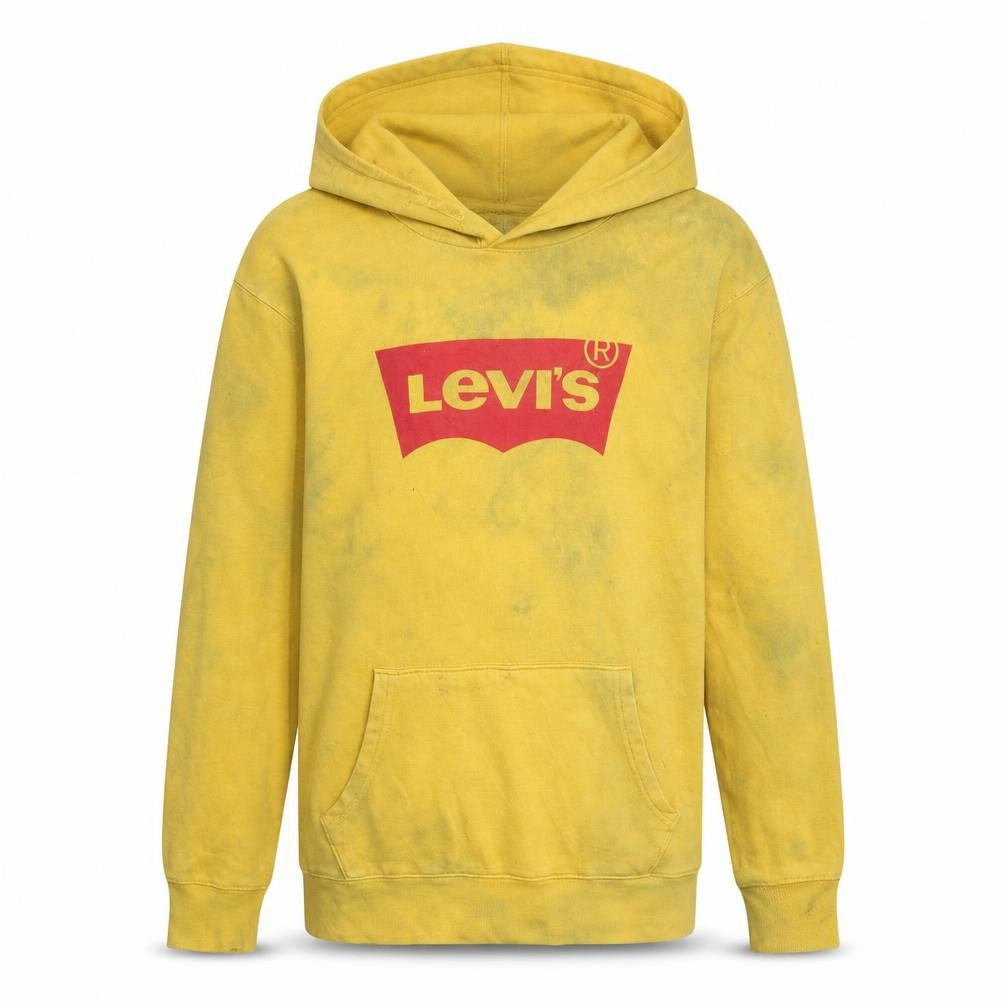 Levi's Men's Yellow Logo Pullover Hoodie Size M Classic Fleece