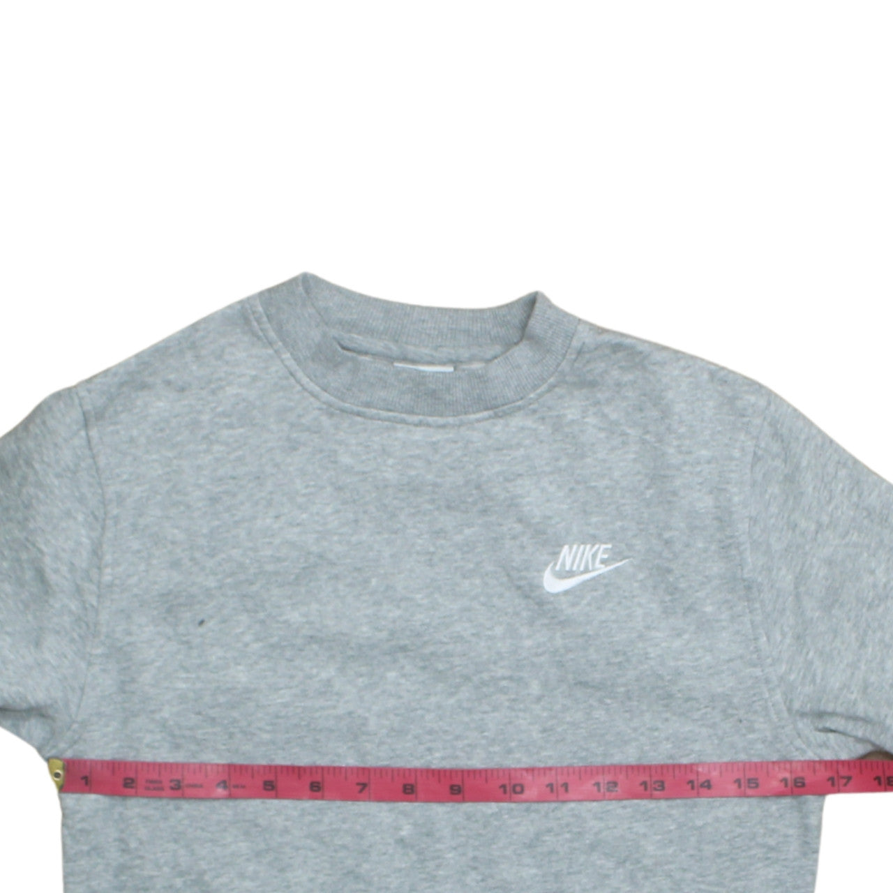 Nike Girls Grey Pullover Crew Neck Fleece Sweatshirt Size M
