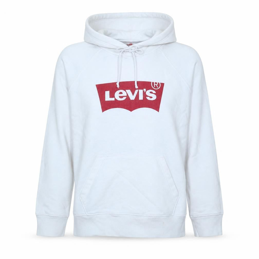 Levi's Men's White Graphic Logo Pullover Hoodie Size M