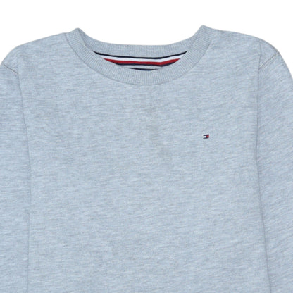 Additional view of Tommy Hilfiger boys’ grey pullover sweatshirt, size 164, long sleeve