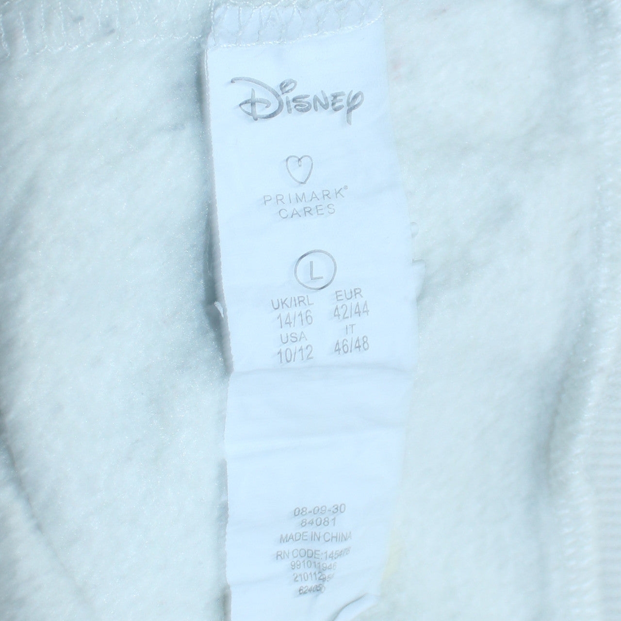 Disney Women White 1/4 Zip Sweatshirt L Mickey Mouse Team Champions