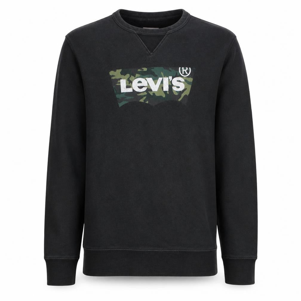 Levi's Men's Black Camouflage Logo Pullover Sweatshirt Size S