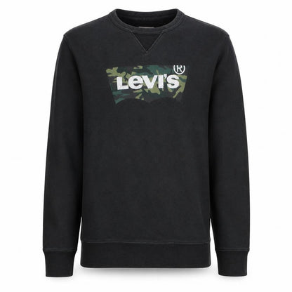 Levi's Men's Black Camouflage Logo Pullover Sweatshirt Size S