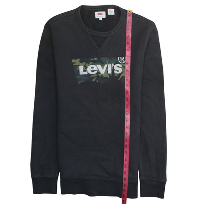 Levi's Men's Black Camouflage Logo Pullover Sweatshirt Size S