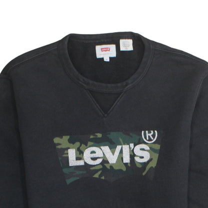 Levi's Men's Black Camouflage Logo Pullover Sweatshirt Size S