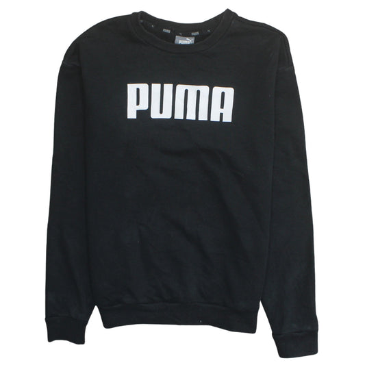 Puma Womens Black XS Pullover Sweatshirt Crew Neck Long Sleeve Casual