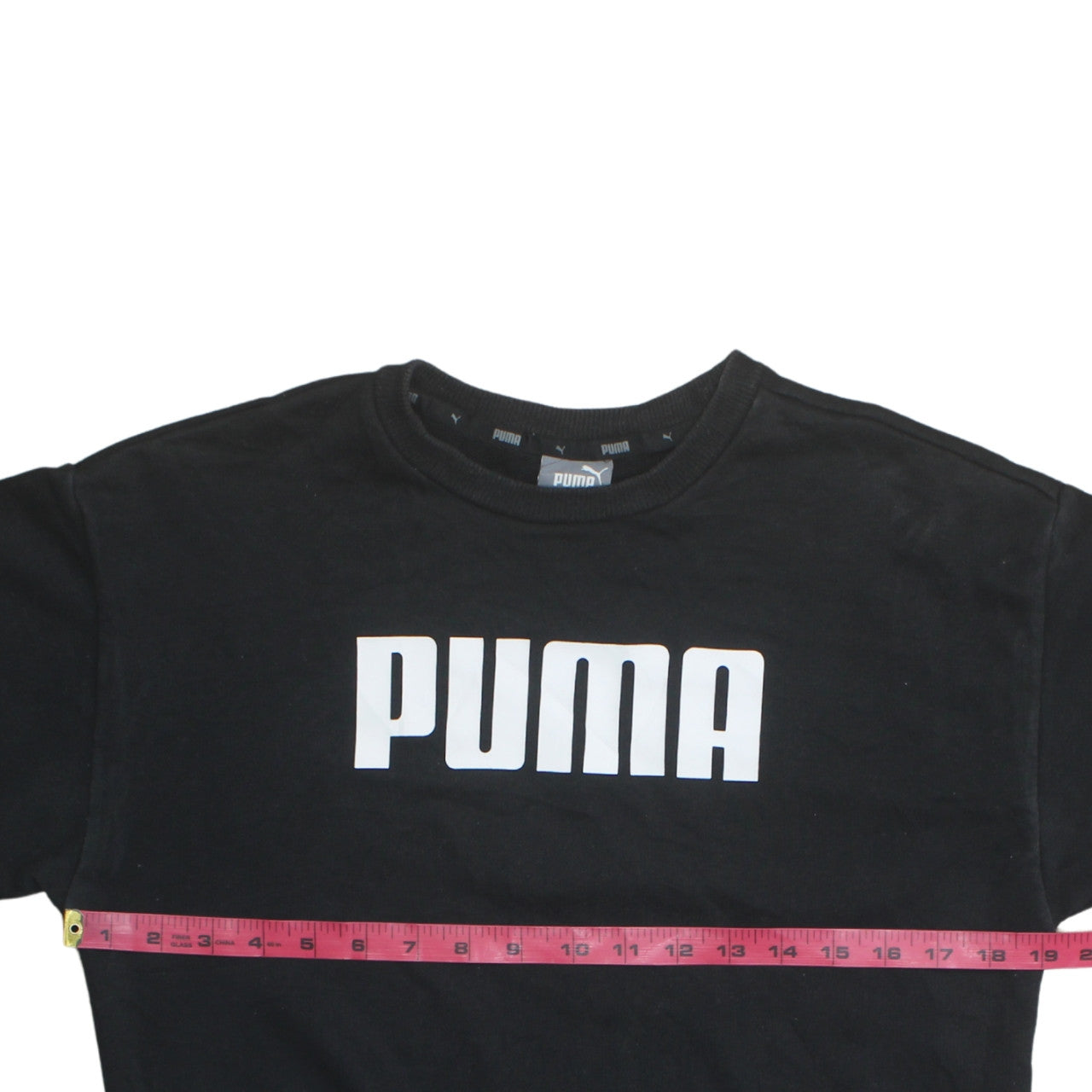 Puma Womens Black XS Pullover Sweatshirt Crew Neck Long Sleeve Casual