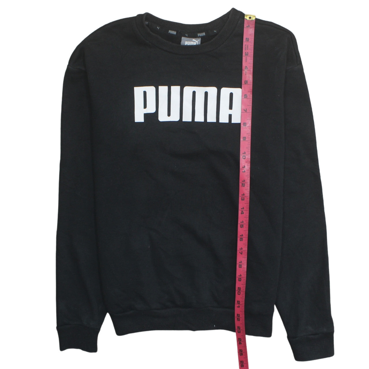 Puma Womens Black XS Pullover Sweatshirt Crew Neck Long Sleeve Casual