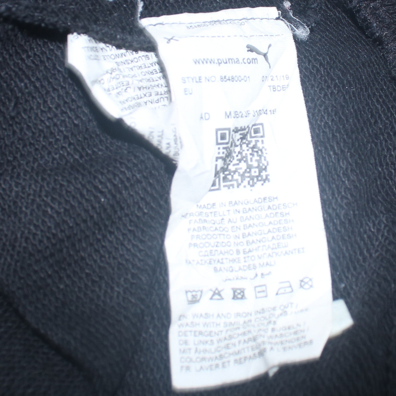 Puma Womens Black XS Pullover Sweatshirt Crew Neck Long Sleeve Casual