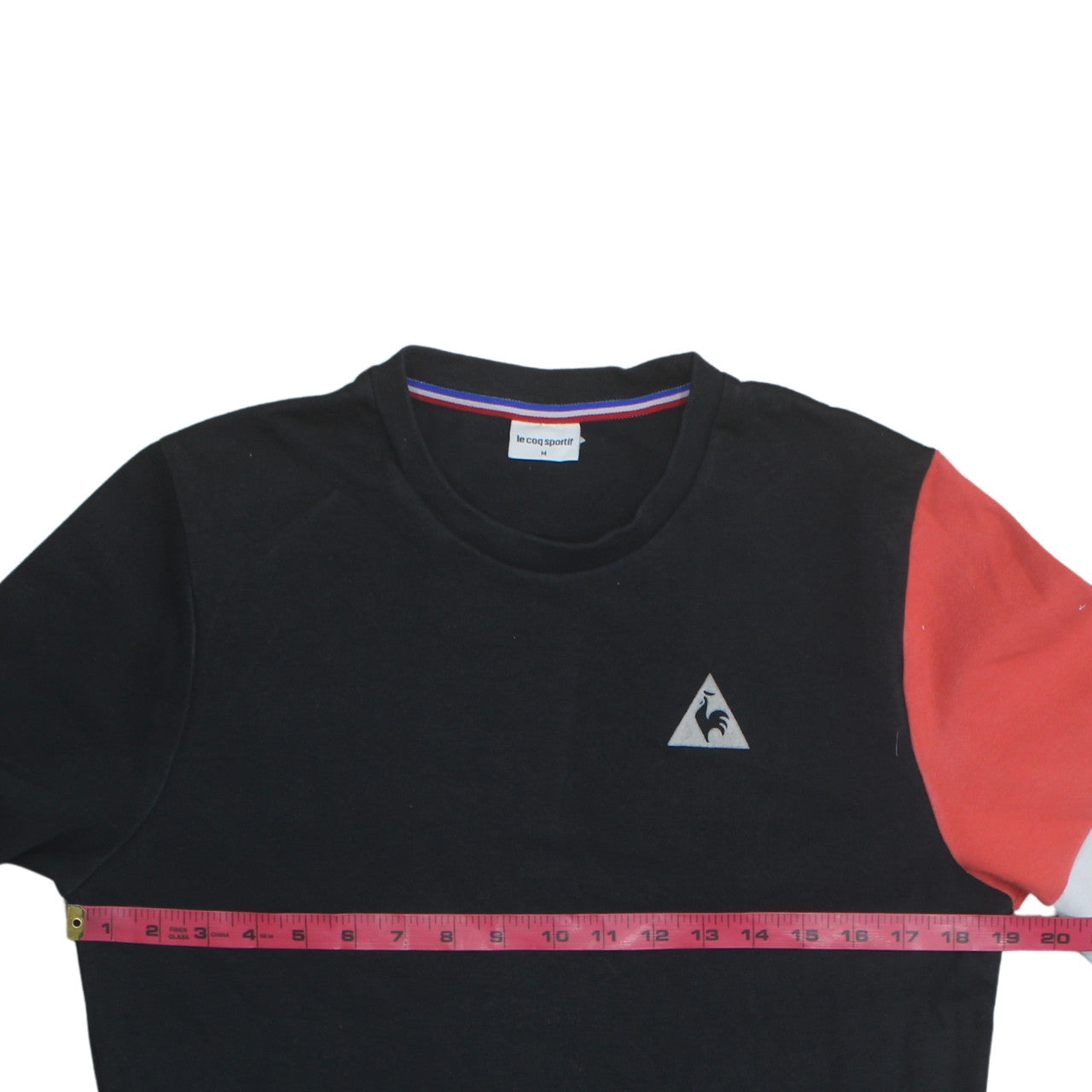 Le Coq Sportif Men's Black Tricolour Crew Neck Sweatshirt M