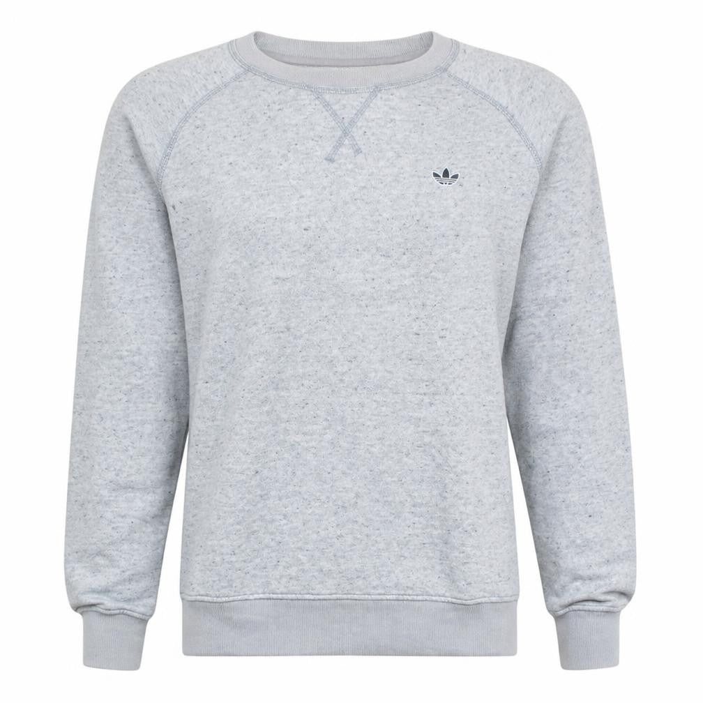 Adidas Mens Grey Crew Neck Pullover Sweatshirt Size M