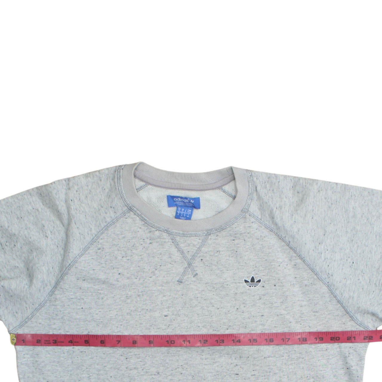 Adidas Mens Grey Crew Neck Pullover Sweatshirt Size M