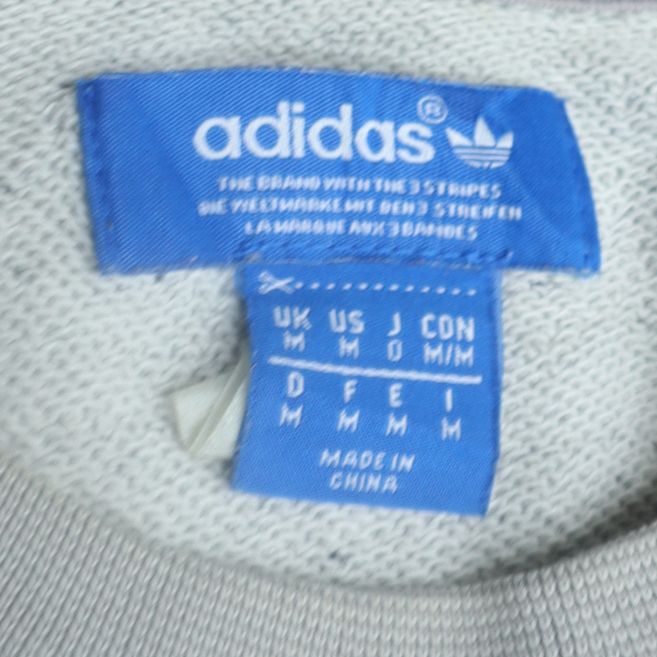 Adidas Mens Grey Crew Neck Pullover Sweatshirt Size M