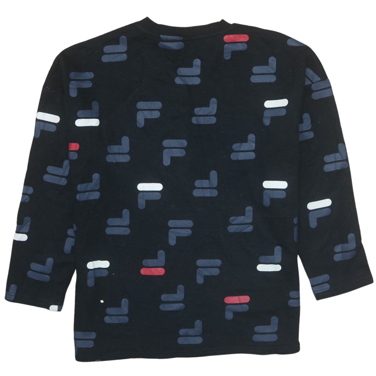 Fila Women's Black Graphic Print Pullover Sweatshirt Size M