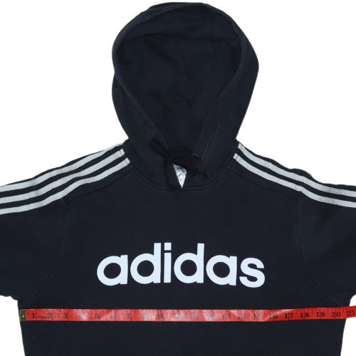 Adidas Men Black Pullover Hoodie Size S Sports Fleece Jumper