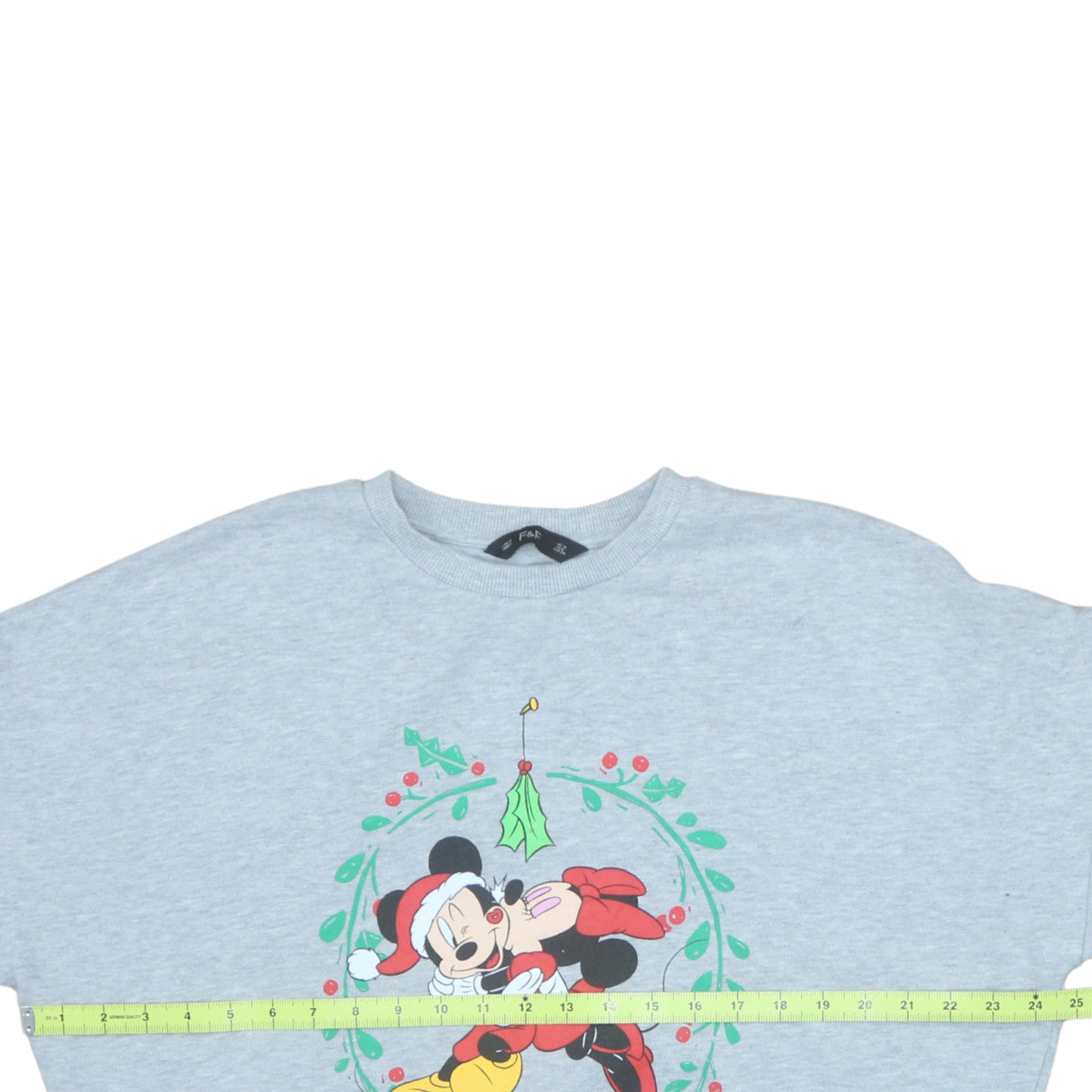 Disney Women Grey Christmas Mickey & Minnie Sweatshirt UK 10