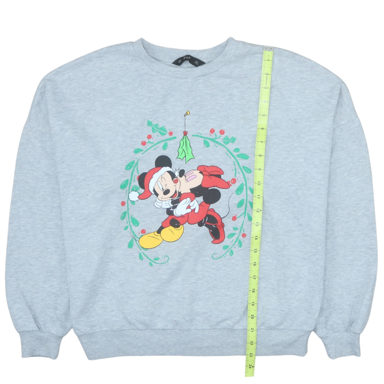 Disney Women Grey Christmas Mickey & Minnie Sweatshirt UK 10